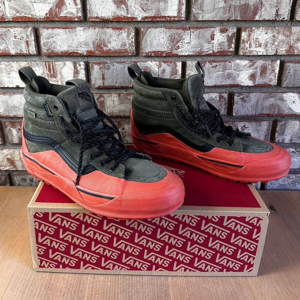 Vans Sk8 Hi Dip MTE-2 - Olive and Orange Mens Size 10.5 - Picture 3 of 9